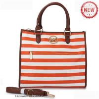 michael kors striped groot oranje bakken Tas Roermond g5egg925